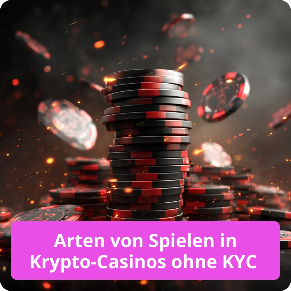 Arten von Spielen in Krypto-Casinos ohne KYC